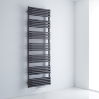 Scaldasalviette Termoarredo Bagno Curvo con Attacco Centrale - Antracite - 1800 x 600mm - 2010 Watt - Arch
