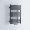 Scaldasalviette Termoarredo Bagno Curvo con Attacco Centrale - Antracite - 736 x 500mm - 739 Watt - Arch