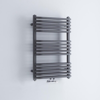 Scaldasalviette Termoarredo Bagno Curvo con Attacco Centrale - Antracite - 736 x 500mm - 739 Watt - Arch