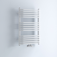 Scaldasalviette Termoarredo Bagno Curvo con Attacco Centrale - Bianco - 735 x 500mm - 739 Watt - Arch