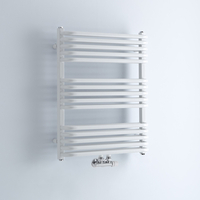 Scaldasalviette Termoarredo Bagno Curvo con Attacco Centrale - Bianco - 735 x 600mm - 869 Watt - Arch