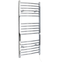 Scaldasalviette Termoarredo Bagno Elettrico Curvo Cromato - 1200 x 500mm - Kent