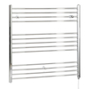Scaldasalviette Termoarredo Bagno Elettrico Piatto Cromato - 1000 x 1000mm - Kent