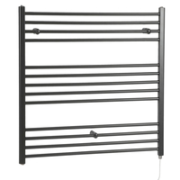 Scaldasalviette Termoarredo Bagno Elettrico Piatto Nero - 1000 x 1000mm - Nero