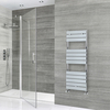Scaldasalviette Termoarredo Bagno Piatto - Acciaio Cromato - 1213 x 450mm - 374 Watt - Lustro
