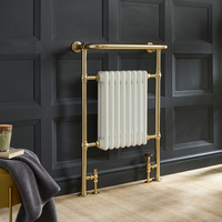 Scaldasalviette Tradizionale - Oro Satinato - 963 mm x 673 mm (con Barra Superiore Sospesa) - 684 Watt