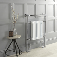 Scaldasalviette Tradizionale Bianco con Barra Porta Asciugamani - 657W - 965 x 673 mm - Elizabeth