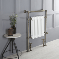 Scaldasalviette Tradizionale Misto in Ottone Spazzolato - 930mm x 620mm - Elizabeth