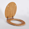 Sedile WC Tradizionale Color Rovere con Chiusura Rallentata con Cerniere Bronzo Lucidato ad Olio - Richmond