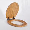 Sedile WC Tradizionale Color Rovere con Chiusura Rallentata con Cerniere Nere - Richmond