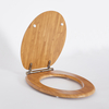 Sedile WC Tradizionale Color Rovere con Chiusura Rallentata con Cerniere Oro Spazzolato - Richmond