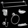 Set 6 Accessori Bagno Porta Rotolo Bicchiere Sapone Spazzolino Salviette e Appendino per Accappatoio