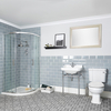 Set Bagno con Box Doccia Angolare,  Sanitario WC Monoblocco e Lavabo a Consolle - Richmond