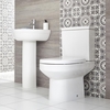 Set Bagno con Lavabo su Colonna e Sanitario WC a Terra - Covelly