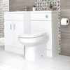 Set Bagno con Mobile WC,  Sanitario e Lavabo Integrato a Sinistra - Geo