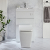 Set Bagno con Sanitario e Lavabo - Bianco - Moderno - 500 mm x 890 mm
