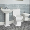 Set Bagno con Sanitario WC Monoblocco,  Bidet Sospeso e Scelta di Lavabo - Chester