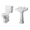 Set Bagno con Sanitario WC Monoblocco e Lavabo su Colonna - Lewiston