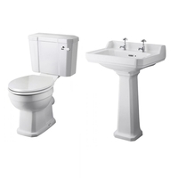 Set Bagno con Sanitario WC Monoblocco e Lavabo su Colonna - Lewiston