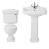 Set Bagno con Sanitario WC Monoblocco e Lavabo Su Colonna - Regent