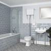 Set Bagno con Vasca da Bagno,  Sanitario con Cassetta Alta e Lavabo con Consolle - Richmond