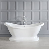 Set Bagno con Vasca Freestanding,  Lavabo con Colonna e Sanitario WC Monoblocco - Ryther