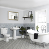 Set Bagno con Vasca Freestanding,  Lavabo su Colonna e Sanitario WC Monoblocco - Regent