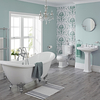 Set Bagno con Vasca Freestanding,  Lavabo Su Colonna,  Sanitario WC Monoblocco e Rubinetteria - Carlton