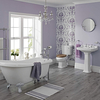 Set Bagno con Vasca Freestanding,  Lavabo Su Colonna,  Sanitario WC Monoblocco e Rubinetteria - Carlton