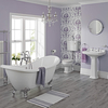 Set Bagno con Vasca Freestanding,  Lavabo Su Colonna,  Sanitario WC Monoblocco e Rubinetteria - Carlton