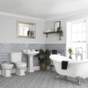 Set Bagno con Vasca Freestanding,  Sanitario con Cassetta Alta,  Lavabo a Colonna e Bidet - Richmond