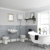 Set Bagno con Vasca Freestanding,  Sanitario con Cassetta Alta,  Lavabo a Consolle e Bidet - Richmond