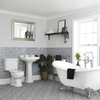 Set Bagno con Vasca Freestanding,  Sanitario WC e Lavabo su Colonna - Richmond