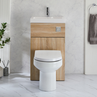 Set Bagno Rovere con Mobile WC,  Sanitario e Lavabo Integrato 500 x 890mm - Cluo