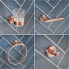 Set di 4 Accessori Bagno Moderni - Finitura in Rame - Eris