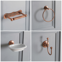 Set di 4 Accessori Bagno Tradizionali - Bronzo Lucidato ad Olio - Elizabeth