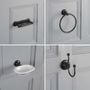 Set di 4 Accessori Bagno Tradizionali - Nero - Elizabeth