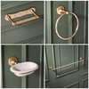 Set di 4 Accessori per il Bagno - Oro Satinato
