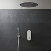 Set Doccia Termostatico a Pulsante con Soffione da Incasso (2 Vie) - Cromo - Selezione Doccetta