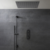 Set Doccia Termostatico con Pulsanti e Soffione da Incasso (2 Vie) - Nero - Selezione di docce