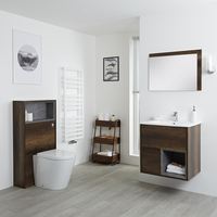 Set Mobili Bagno Rovere Chiaro 600mm con Lavabo,  Mobile WC e Sanitario - Hoxton