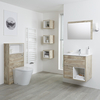 Set Mobili Bagno Rovere Chiaro con Mobile Lavabo 600mm,  Mobile WC e Sanitario - Hoxton