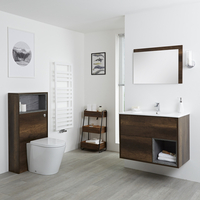 Set Mobili Bagno Rovere Scuro con Mobile Lavabo 800mm,  Mobile WC e Sanitario - Hoxton