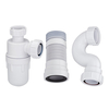 Sifone a Bottiglia e Raccordo di Scarico per Lavabo a Colonna,  Vasca & WC Monoblocco - McAlpine