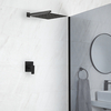Sistema Doccia Nero con Soffione (1 Via) - Preto