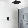 Sistema Doccia Nero con Soffione Doccia Incasso (1 Via) - Preto