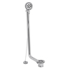 Sistema Scarico a Colonna per Vasca Bagno Troppopieno Vasca Freestanding Catenella e Tappo Tradizionale
