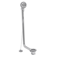 Sistema Scarico a Colonna per Vasca Bagno Troppopieno Vasca Freestanding Catenella e Tappo Tradizionale