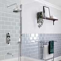 Sistema Termostatico per Doccia e Vasca da Bagno Tradizionale - Cromo & Bianco - Elizabeth