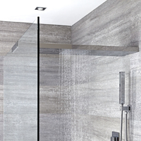 Soffione Doccia con Braccio Doccia Integrato per Parete Box Doccia 250x800mm- Iko